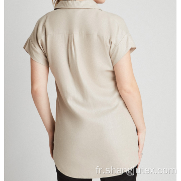V Forme des chemises pour femmes en linge de cou